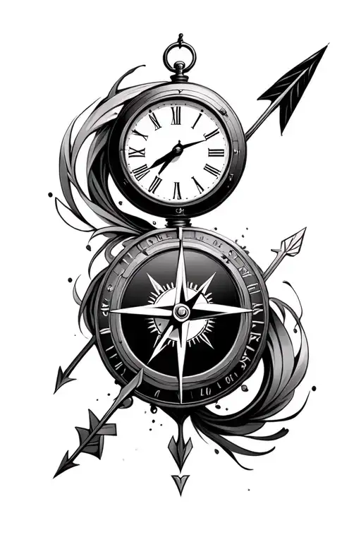 Compass Clock Adrenaline Arrow