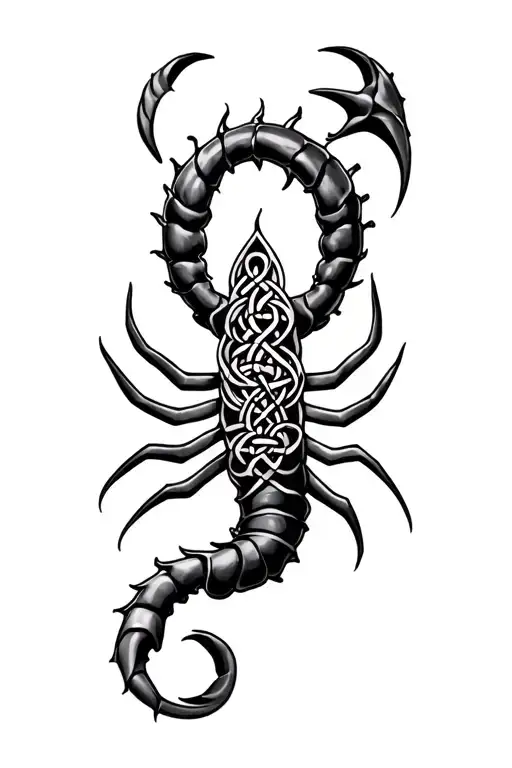 Celtic Cross And Scorpion