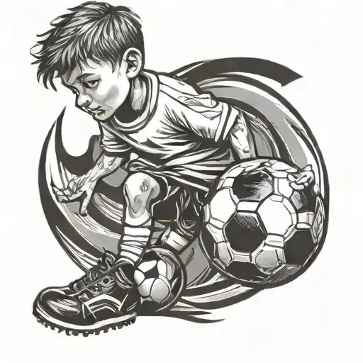Kid Holding Soccer Ball