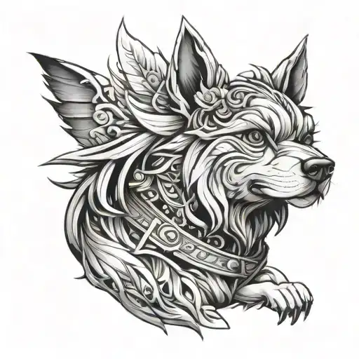 Quill Dog Anime Character Playing