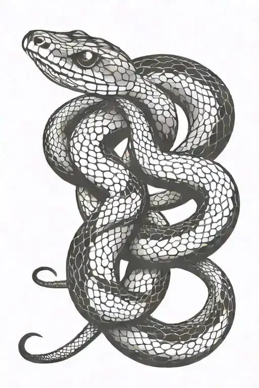 Snake Minimalist Tattoo Design