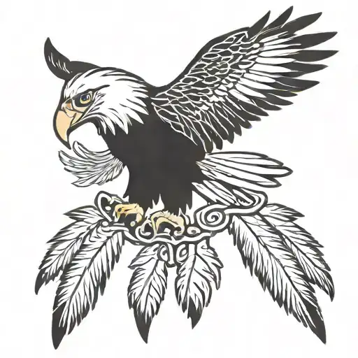 Eagle With Native Amerikaner Design