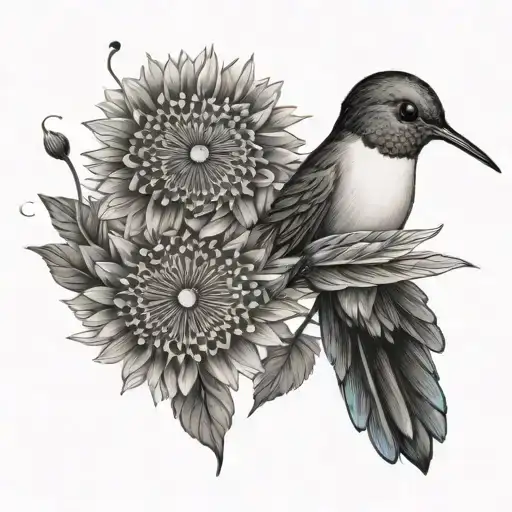 Hummingbird And Dandelion