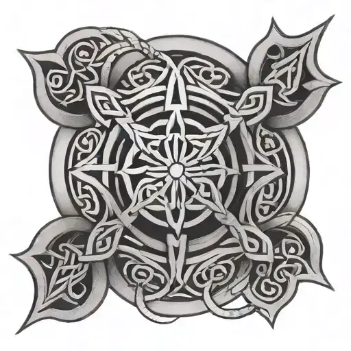 Ethiopian Coss Combined With Celtic Knot Intertwined