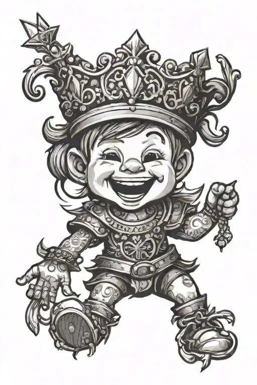 A Happy Kid Wearing A Crown
