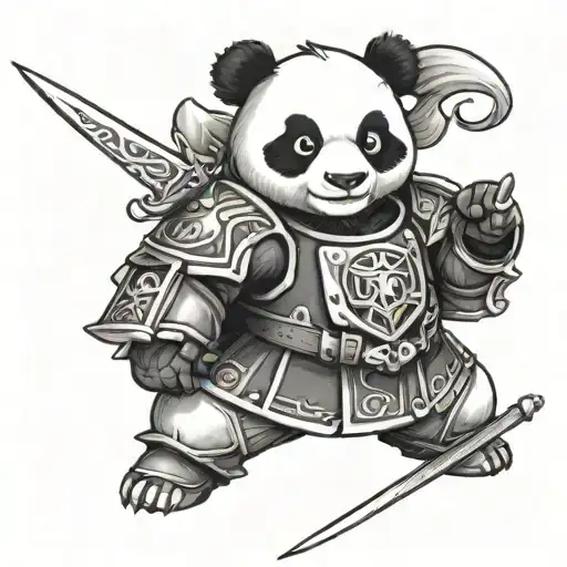 Cute Panda Knight
