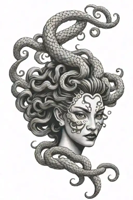 Medusa Wearing A Halfmask