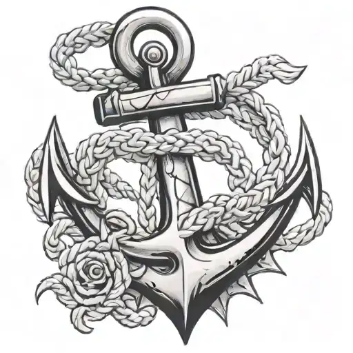 Anchor Whit Infinity Rope Hanging