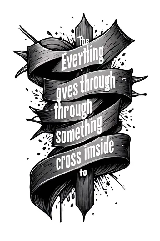The Quote Everything Goes Through Something Inside To Cross