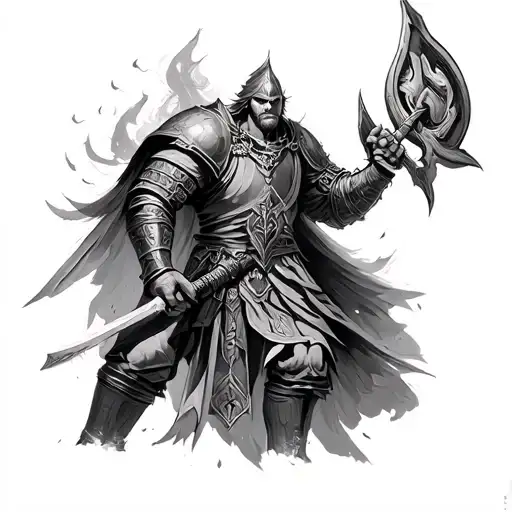 Age Of Sigmar Warrior Defending A Home