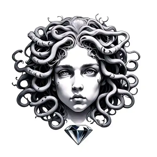 Medusa Head And A Diamond
