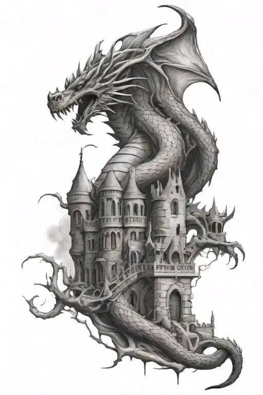 Dragon And Castle