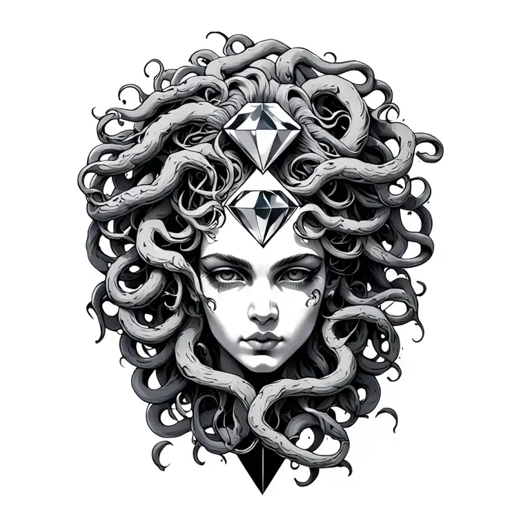Medusa Beautiful With A Large Diamond