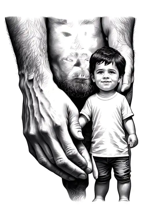 Father And Son Holding Hands