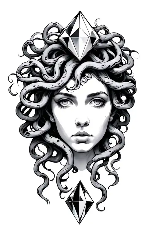 Beautiful Medusa With A Large Diamond