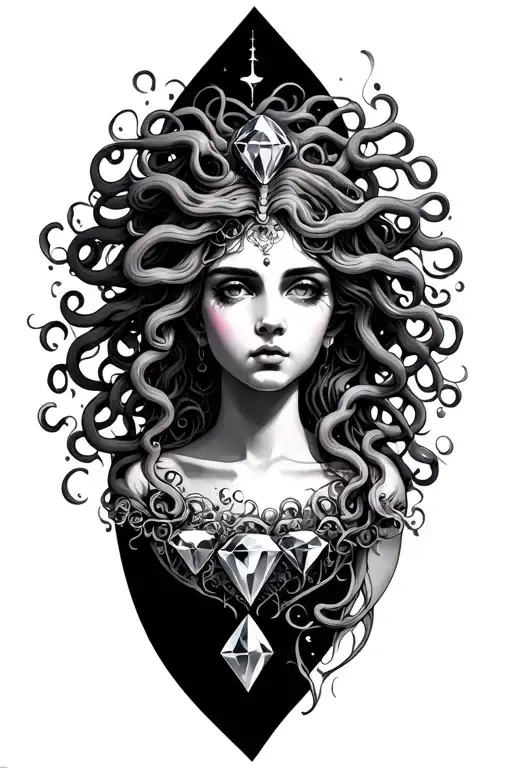 Beautiful Medusa With One Large Classic Diamond