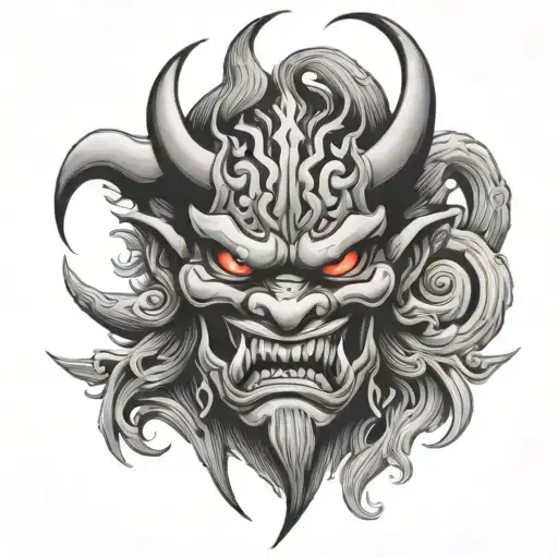 Oni Mask Japanese Demon Mask
