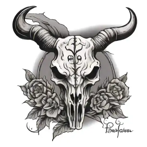 Zach Bryan Quote W Longhorn Skull Carttoon