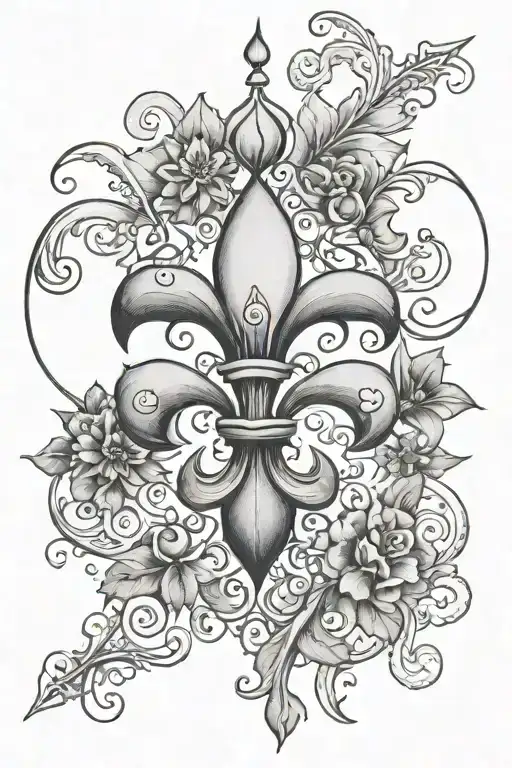 Fleur De Lis And Moon Phases