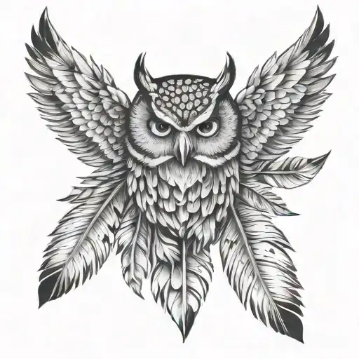 Owl Feathers Hanging