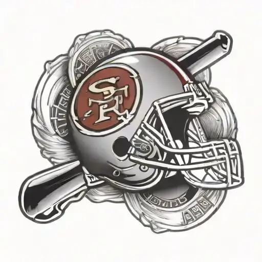 Name Dad With 49Er Logo Memorial