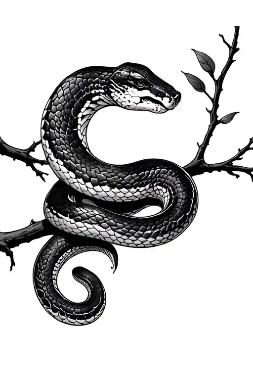 Snake On A Branch