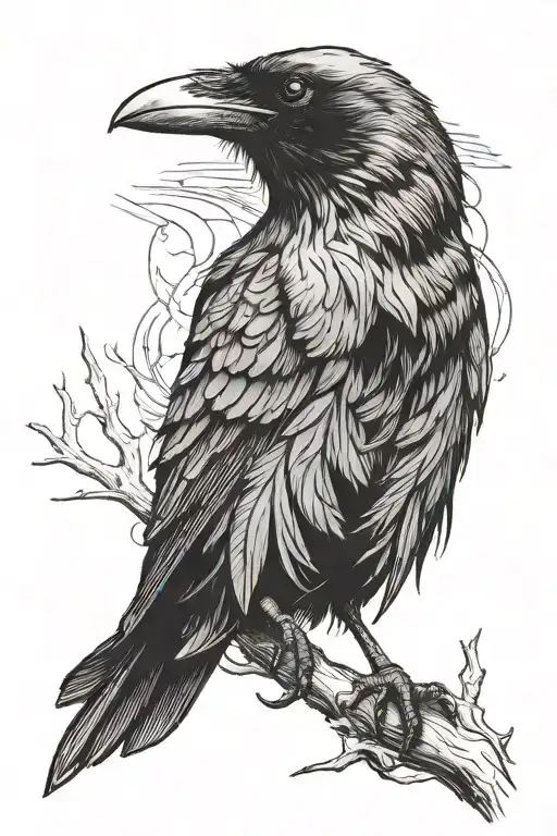 Raven Standing