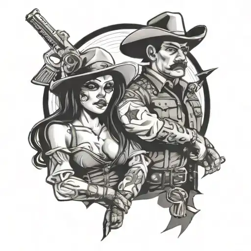 Female Bandit With A Male Sheriff In Love