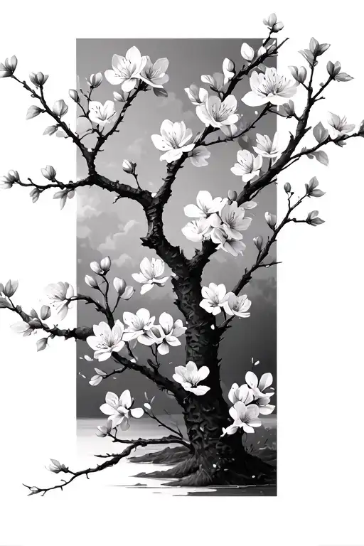 Blossoming Cherry Blossom Tree