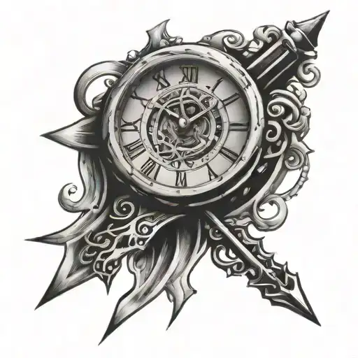 Clock Hands Pointing At 6 And 0