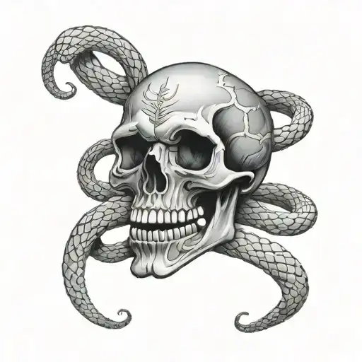 Skull And Snake