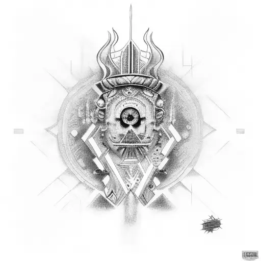 Orixa Deities In Black And Grey