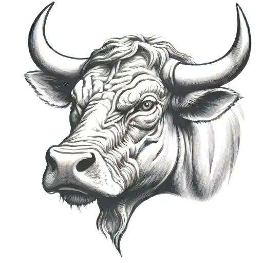 Bull With Jesus Cross