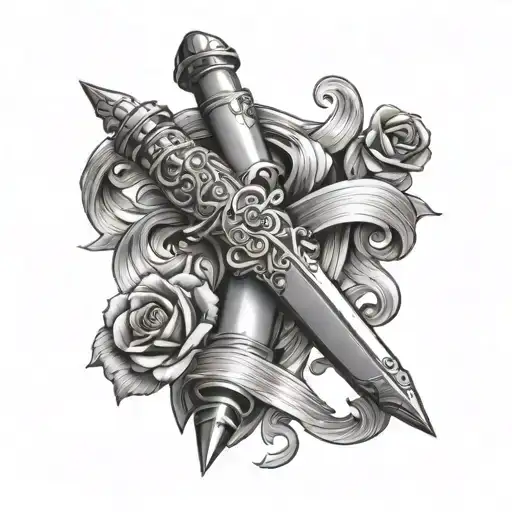 Dagger And Scroll Wrapped