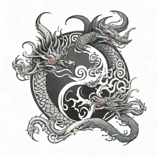 Dragon And Yin Yang