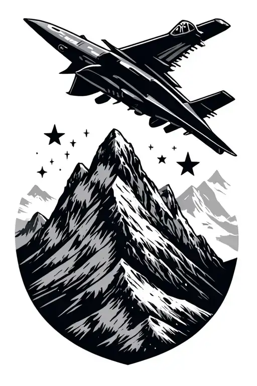 Mountain Stars Fighter Jet