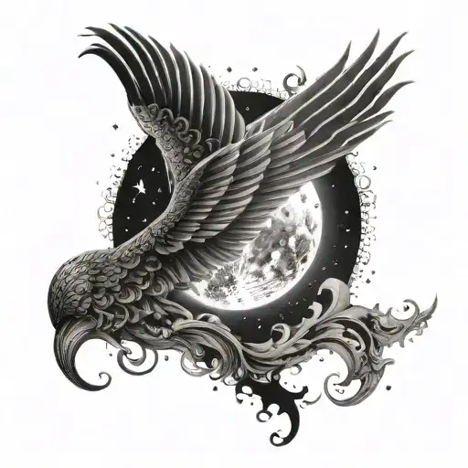 Moon Galaxy Wing Back Shoulder