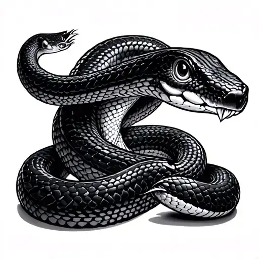 Mexican Black Kingsnake Slithering