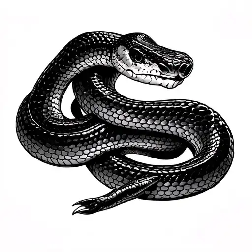 Mexican Black Kingsnake Slithering Down My Thigh