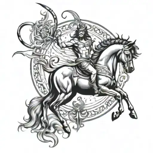 Sagittarius Centaur With Aquarius Zodiac Sign