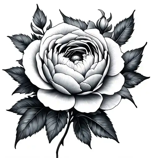 Peony And Rose Intertwined