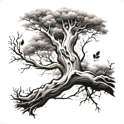 Brave With Tree Branch