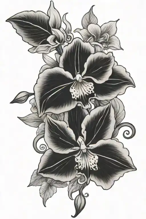 Petunia Flower And Orchid