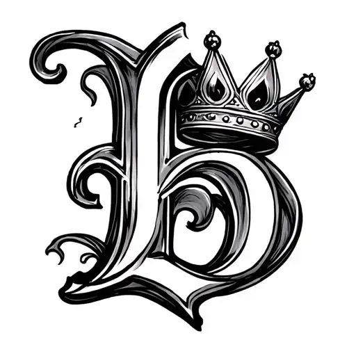 Letter B With A Crown On It