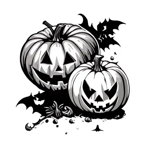 Tattoo Suitable On The Leg Next To The Chb Halloween Pumpkin