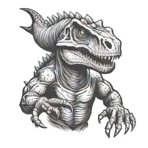 Dinosaur Holding An X Of Excision Edm