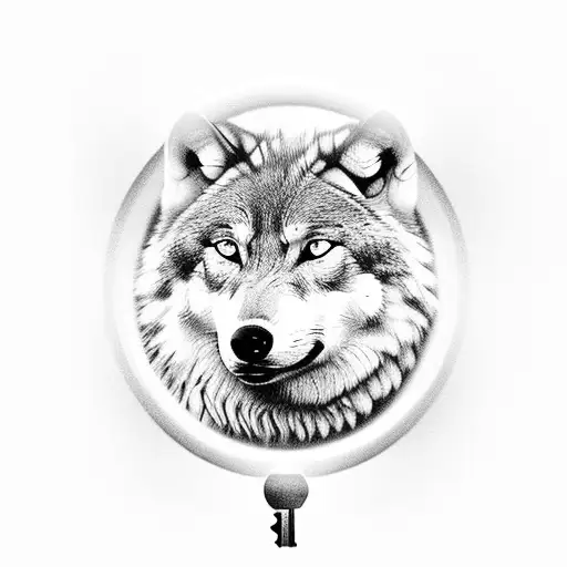 Keyhole With Wolf Tring To Get Out