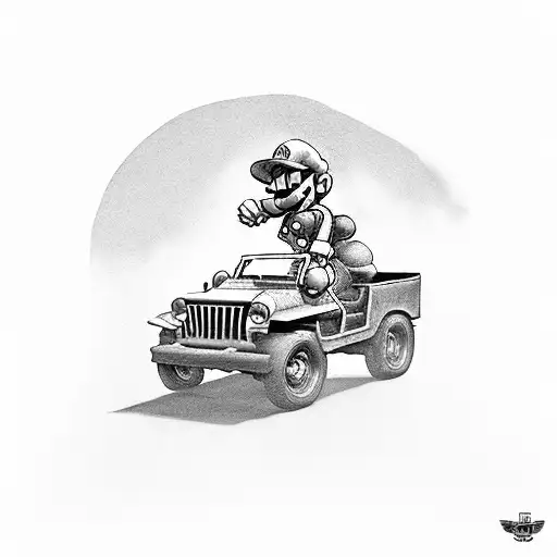 Super Mario In An 80 Year Old Wheelie Jeep With Guns
