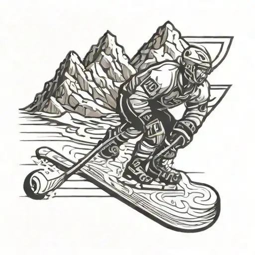 Mountain And Hockey