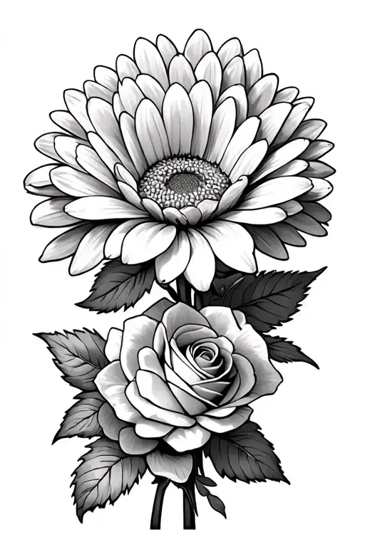 Chrysanthemum Bouquet With Daisy And Rose